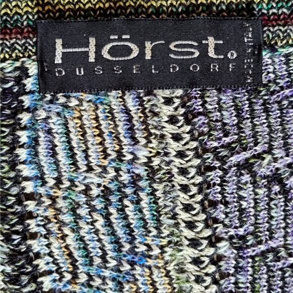 VTG Horst Dusseldorf Sweater Men's Size Large Pastel V-Neck Pullover Coogi Knit - Picture 4 of 7